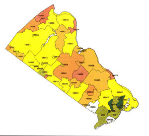 Bucks County Radon Map